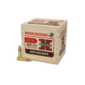 Winchester Super X 22LR 36gr HP Wooden Box 400rnds