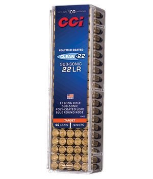 CCI 22LR Clean-22 Blue 40gr SV Target LRN 100Pk
