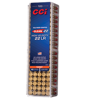 CCI 22LR Clean-22 Red 40gr HV Target LRN 100Pk