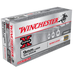 Winchester Super X Winclean 9mm Lugar 124gr BEB