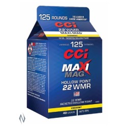 CCI 22WMR Maxi Mag 40gr HP 125Rnd Pour Pack