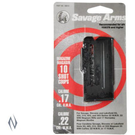 Savage Magazine 17HMR 22Mag 10 Shot Blue
